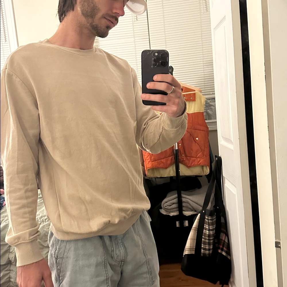 Essentials Relaxed Fit Beige Top